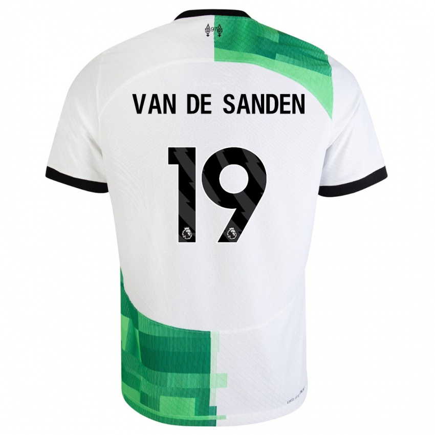Kinder Shanice Van De Sanden #19 Weiß Grün Auswärtstrikot Trikot 2023/24 T-Shirt