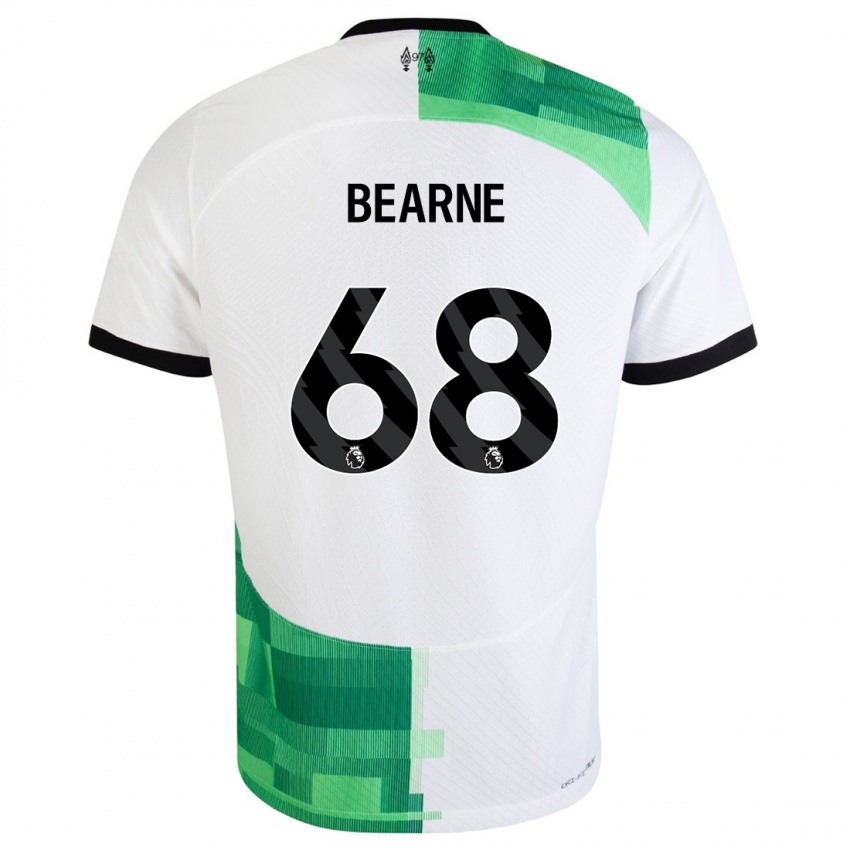Kinder Jack Bearne #68 Weiß Grün Auswärtstrikot Trikot 2023/24 T-Shirt