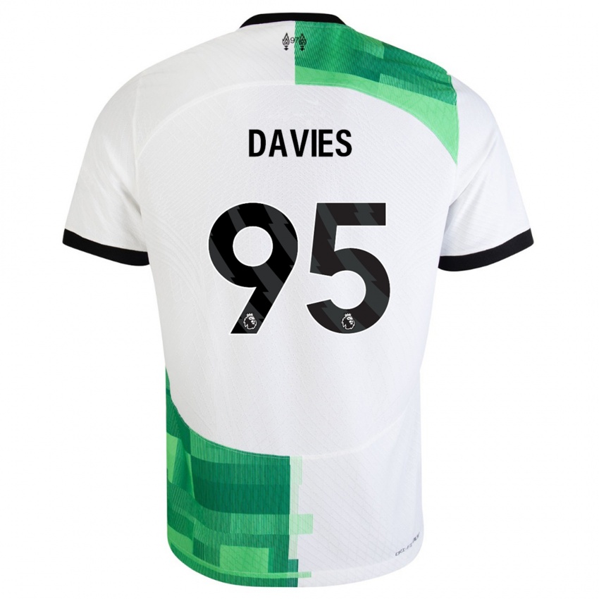 Kinder Harvey Davies #95 Weiß Grün Auswärtstrikot Trikot 2023/24 T-Shirt