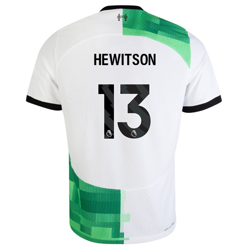 Kinder Luke Hewitson #13 Weiß Grün Auswärtstrikot Trikot 2023/24 T-Shirt