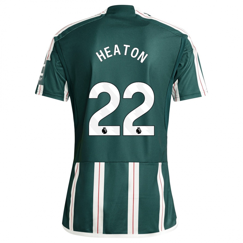 Kinder Tom Heaton #22 Dunkelgrün Auswärtstrikot Trikot 2023/24 T-Shirt