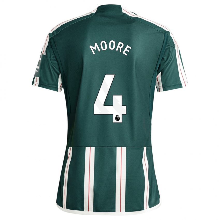 Kinder Jade Moore #4 Dunkelgrün Auswärtstrikot Trikot 2023/24 T-Shirt