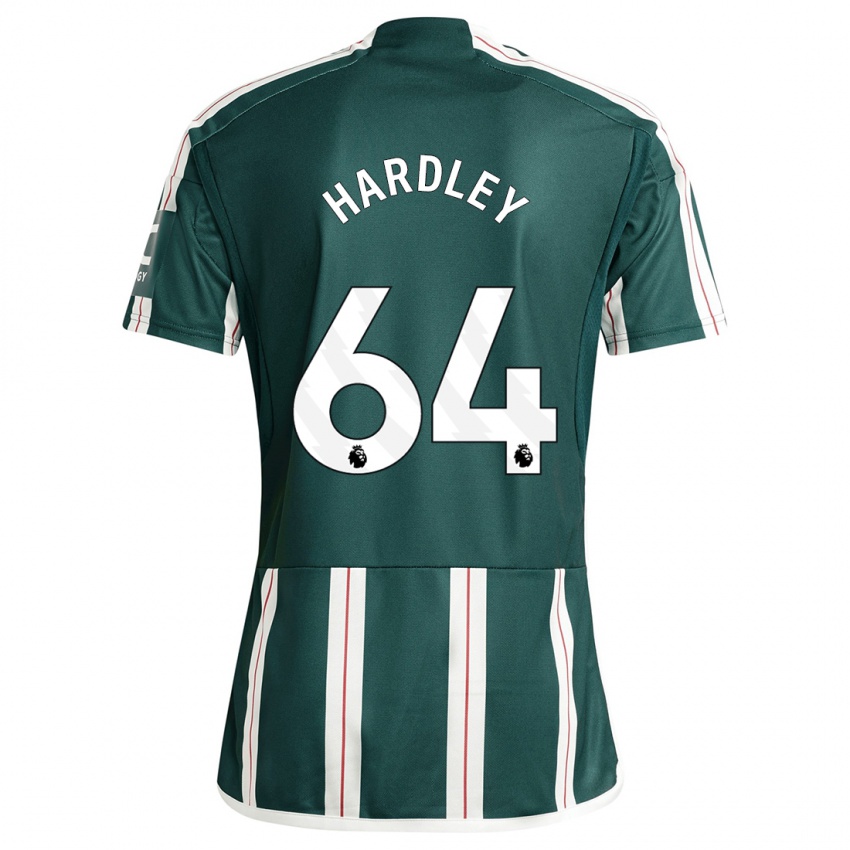 Kinder Bjorn Hardley #64 Dunkelgrün Auswärtstrikot Trikot 2023/24 T-Shirt