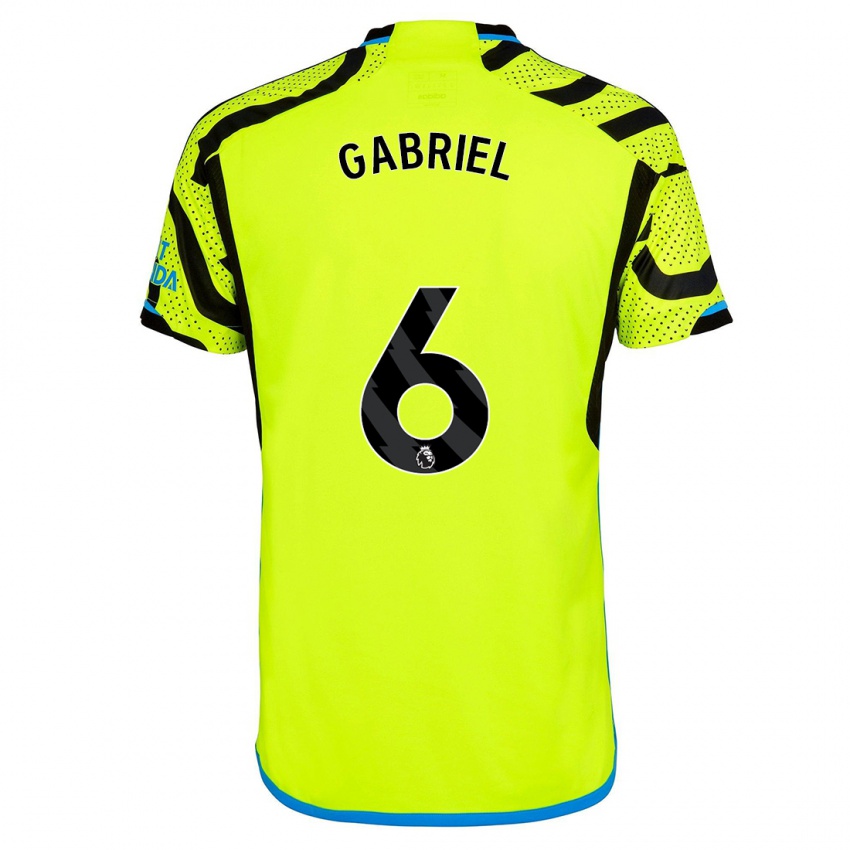 Kinder Gabriel Magalhaes #6 Gelb Auswärtstrikot Trikot 2023/24 T-Shirt