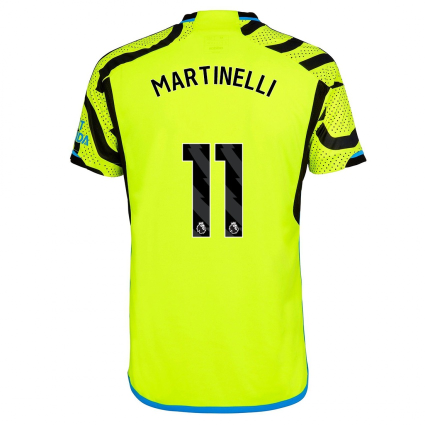 Kinder Gabriel Martinelli #11 Gelb Auswärtstrikot Trikot 2023/24 T-Shirt