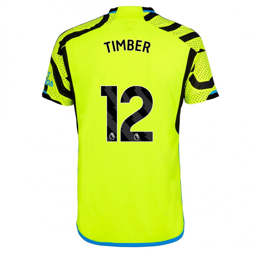 Kinder Jurrien Timber #12 Gelb Auswärtstrikot Trikot 2023/24 T-Shirt
