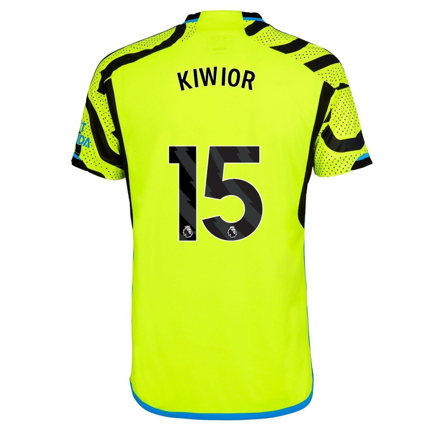 Kinder Jakub Kiwior #15 Gelb Auswärtstrikot Trikot 2023/24 T-Shirt