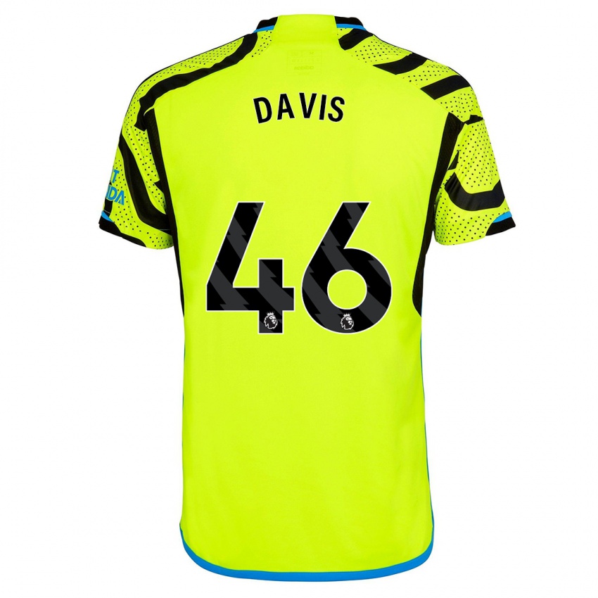 Kinder Timi Davis #46 Gelb Auswärtstrikot Trikot 2023/24 T-Shirt