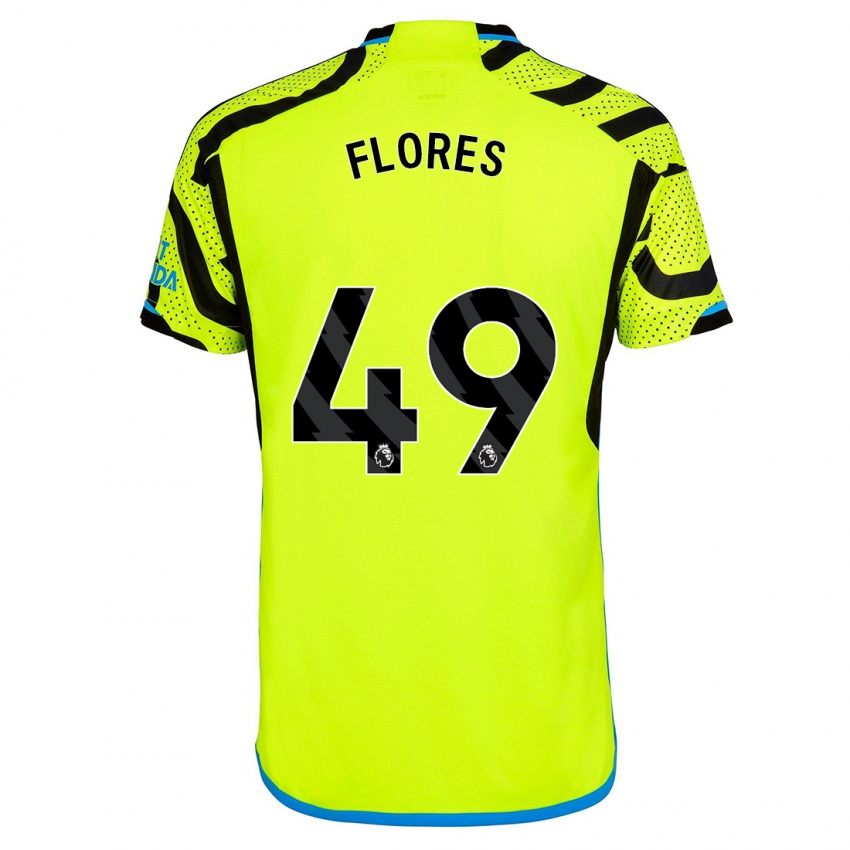 Kinder Marcelo Flores #49 Gelb Auswärtstrikot Trikot 2023/24 T-Shirt