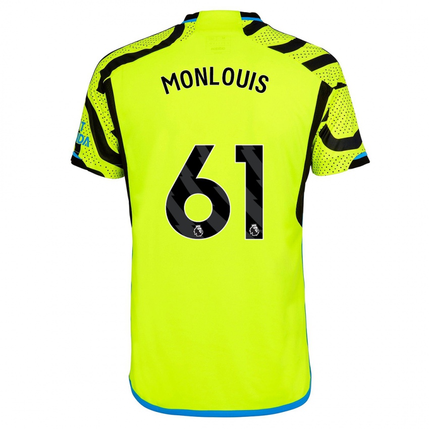 Kinder Zane Monlouis #61 Gelb Auswärtstrikot Trikot 2023/24 T-Shirt