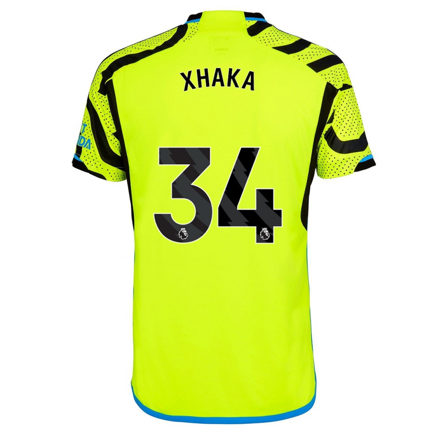 Kinder Granit Xhaka #34 Gelb Auswärtstrikot Trikot 2023/24 T-Shirt