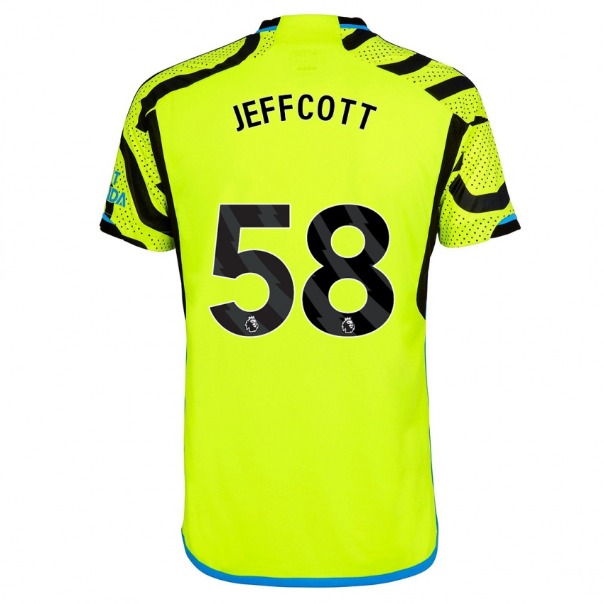 Kinder Henry Jeffcott #58 Gelb Auswärtstrikot Trikot 2023/24 T-Shirt