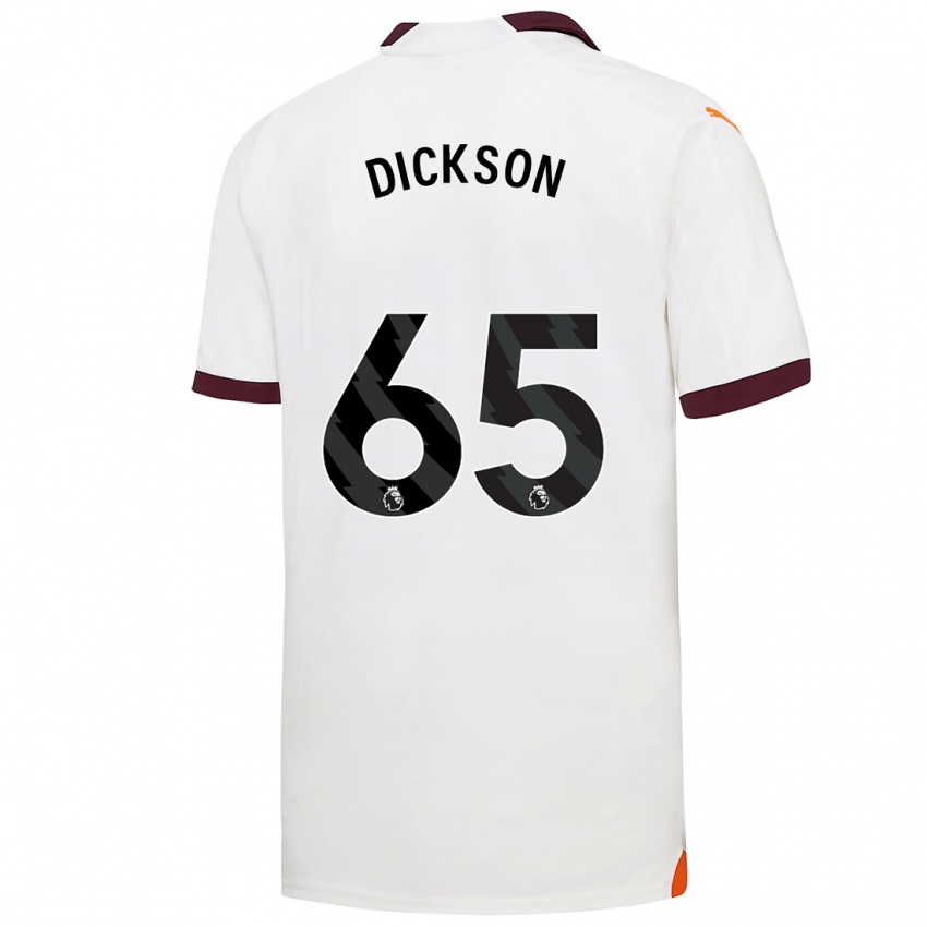 Kinder Will Dickson #65 Weiß Auswärtstrikot Trikot 2023/24 T-Shirt