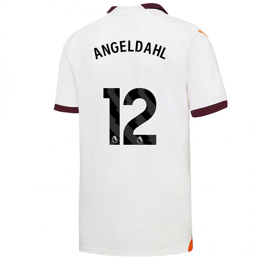 Kinder Filippa Angeldahl #12 Weiß Auswärtstrikot Trikot 2023/24 T-Shirt