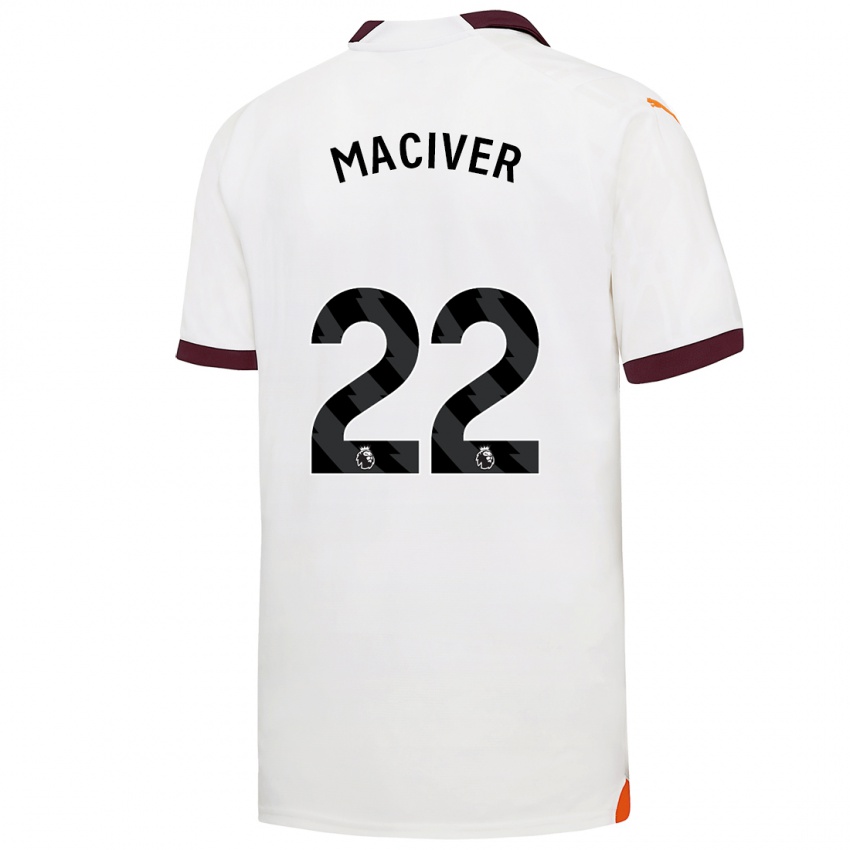 Kinder Sandy Maciver #22 Weiß Auswärtstrikot Trikot 2023/24 T-Shirt