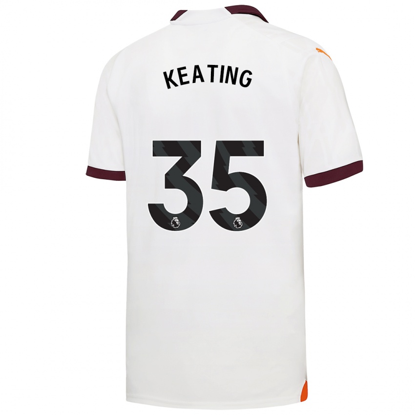 Kinder Khiara Keating #35 Weiß Auswärtstrikot Trikot 2023/24 T-Shirt