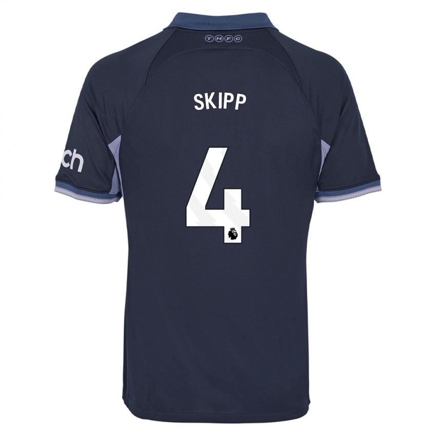Kinder Oliver Skipp #4 Dunkelblau Auswärtstrikot Trikot 2023/24 T-Shirt