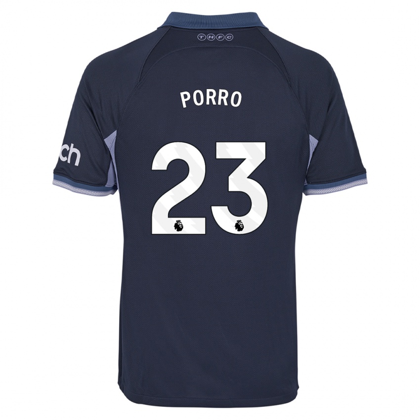 Kinder Pedro Porro #23 Dunkelblau Auswärtstrikot Trikot 2023/24 T-Shirt