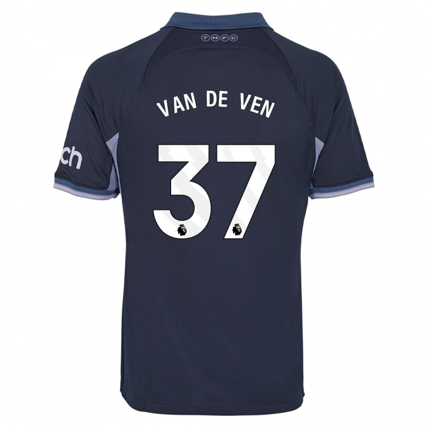 Kinder Micky Van De Ven #37 Dunkelblau Auswärtstrikot Trikot 2023/24 T-Shirt