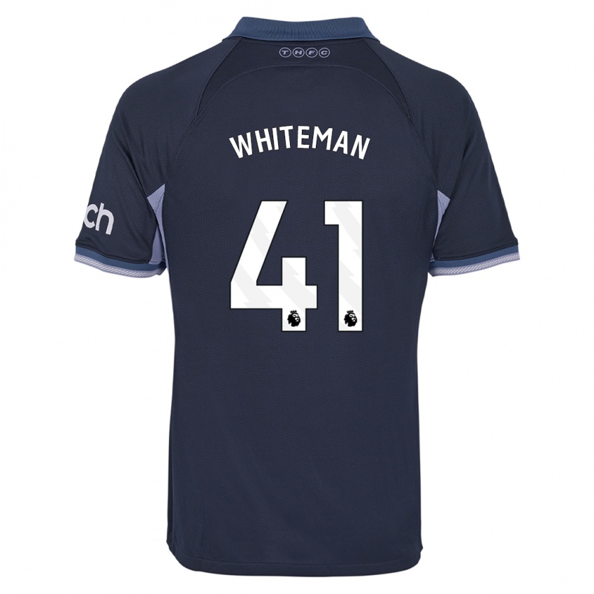 Kinder Alfie Whiteman #41 Dunkelblau Auswärtstrikot Trikot 2023/24 T-Shirt
