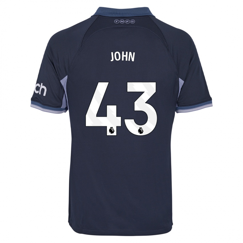 Kinder Nile John #43 Dunkelblau Auswärtstrikot Trikot 2023/24 T-Shirt