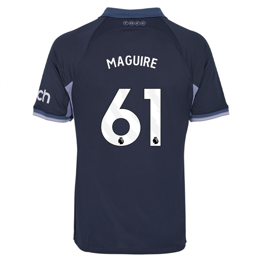 Kinder Aaron Maguire #61 Dunkelblau Auswärtstrikot Trikot 2023/24 T-Shirt