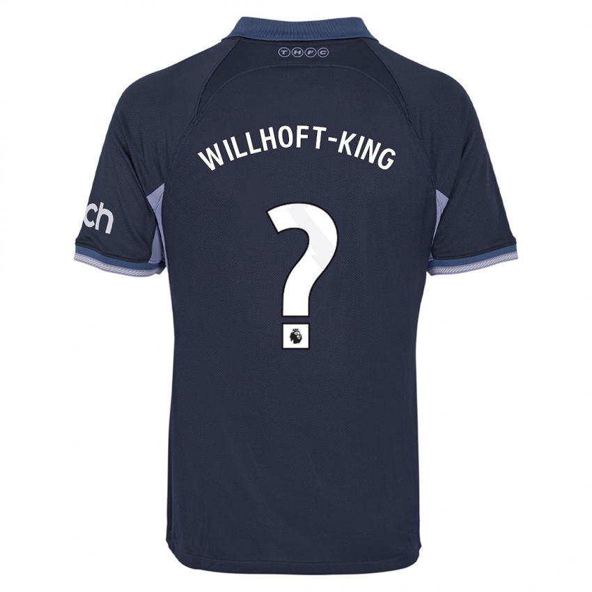 Kinder Han Willhoft-King #0 Dunkelblau Auswärtstrikot Trikot 2023/24 T-Shirt