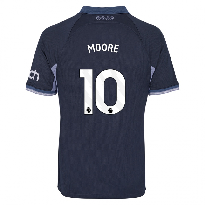 Kinder Mikey Moore #10 Dunkelblau Auswärtstrikot Trikot 2023/24 T-Shirt