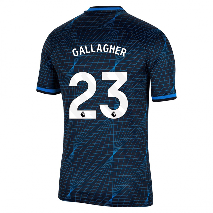 Kinder Conor Gallagher #23 Dunkelblau Auswärtstrikot Trikot 2023/24 T-Shirt