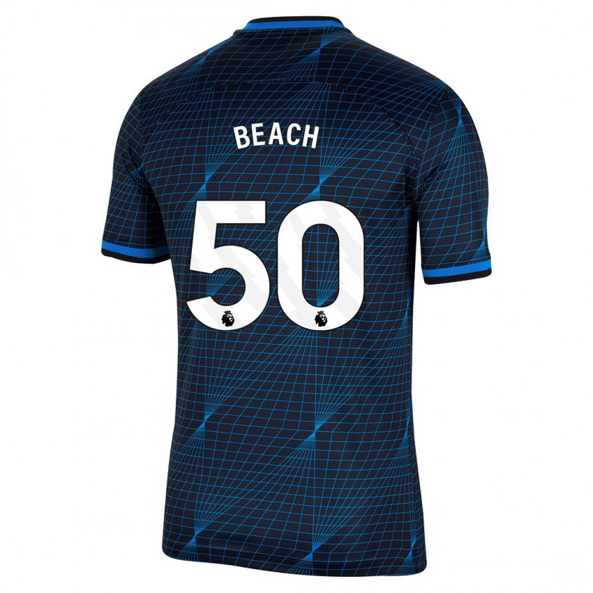 Kinder Eddie Beach #50 Dunkelblau Auswärtstrikot Trikot 2023/24 T-Shirt