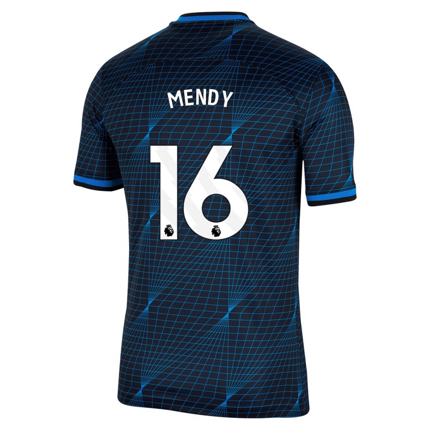 Kinder Edouard Mendy #16 Dunkelblau Auswärtstrikot Trikot 2023/24 T-Shirt