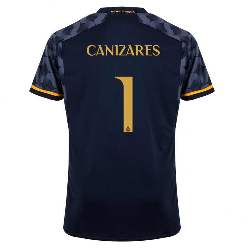 Kinder Lucas Canizares #1 Dunkelblau Auswärtstrikot Trikot 2023/24 T-Shirt
