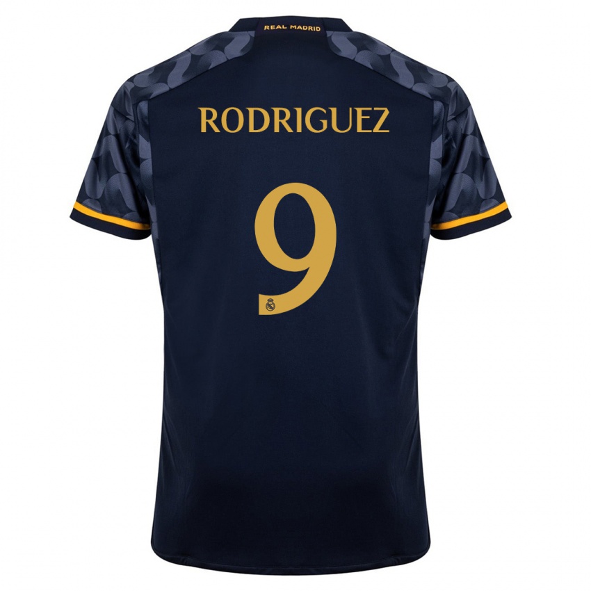 Kinder Alvaro Rodriguez #9 Dunkelblau Auswärtstrikot Trikot 2023/24 T-Shirt