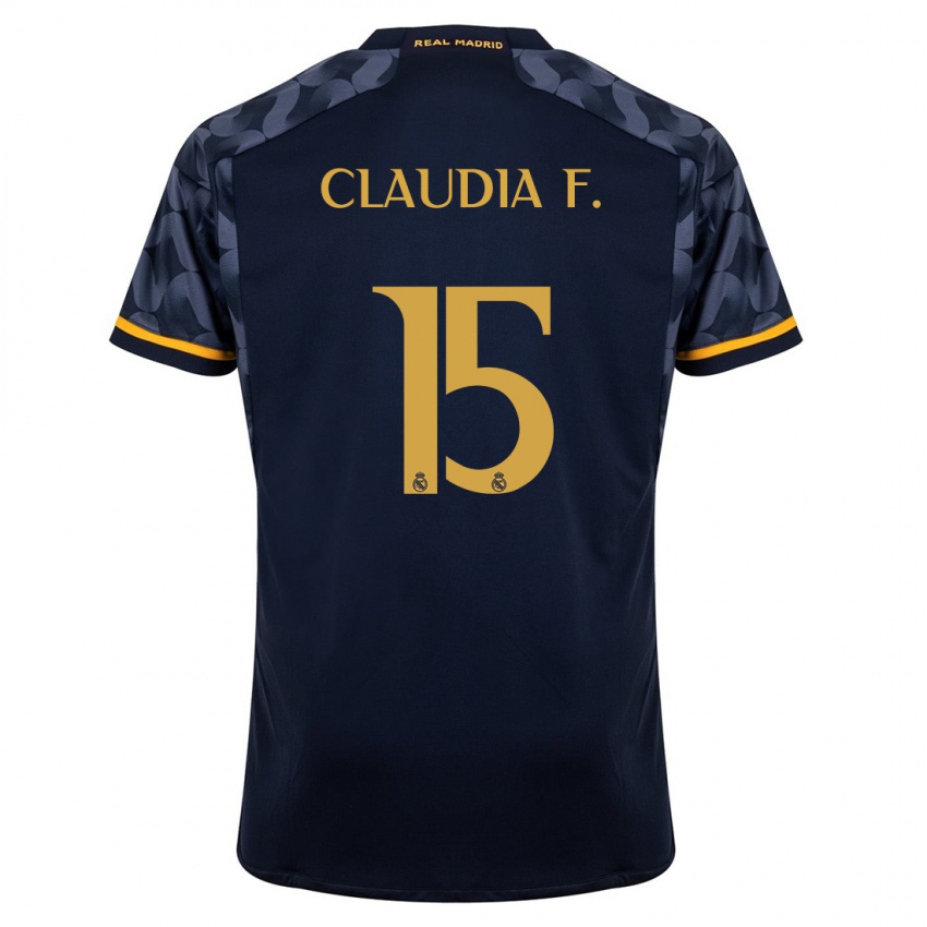 Kinder Claudia Florentino #15 Dunkelblau Auswärtstrikot Trikot 2023/24 T-Shirt
