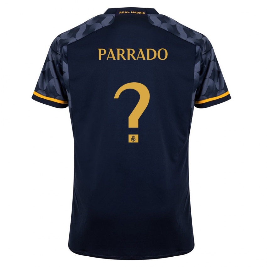 Kinder Diego Parrado #0 Dunkelblau Auswärtstrikot Trikot 2023/24 T-Shirt