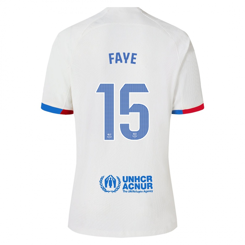 Kinder Mikayil Faye #15 Weiß Auswärtstrikot Trikot 2023/24 T-Shirt