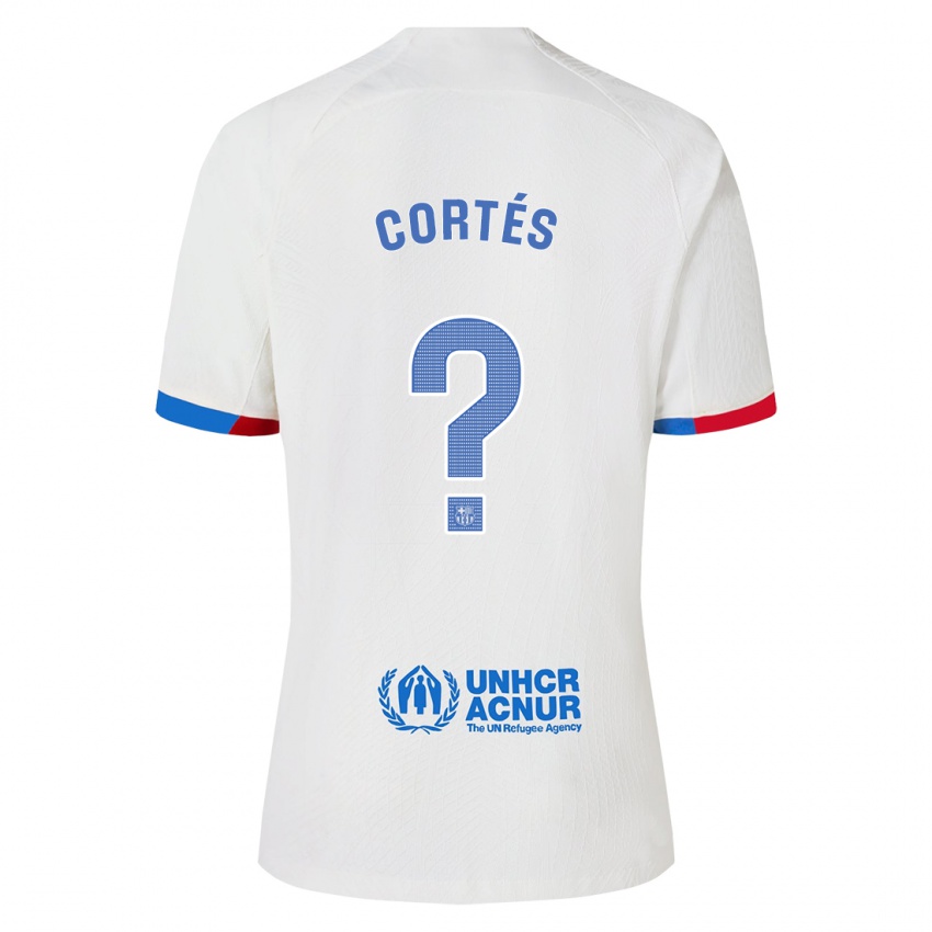 Kinder Álvaro Cortés #0 Weiß Auswärtstrikot Trikot 2023/24 T-Shirt