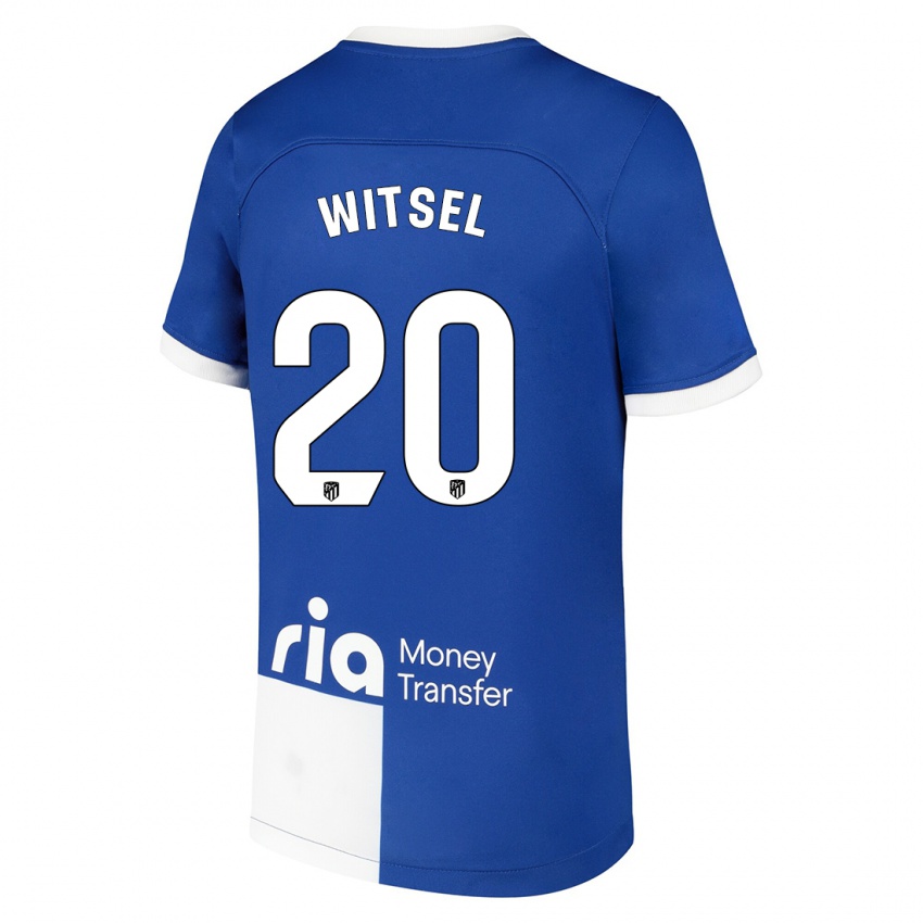 Kinder Axel Witsel #20 Blau Weiss Auswärtstrikot Trikot 2023/24 T-Shirt