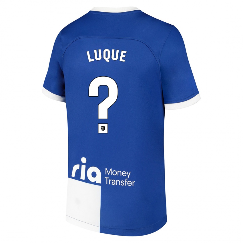 Kinder Adrian Luque #0 Blau Weiss Auswärtstrikot Trikot 2023/24 T-Shirt