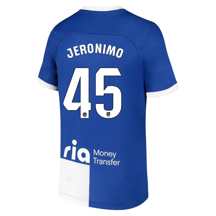 Kinder Isaiah Jeronimo #45 Blau Weiss Auswärtstrikot Trikot 2023/24 T-Shirt