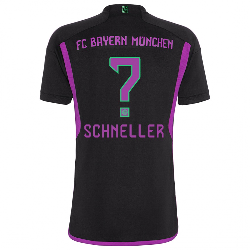 Kinder Lukas Schneller #0 Schwarz Auswärtstrikot Trikot 2023/24 T-Shirt