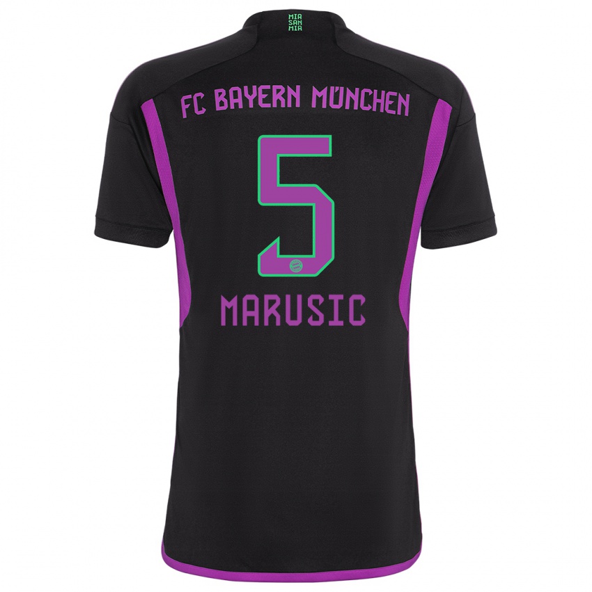 Kinder Gabriel Marusic #5 Schwarz Auswärtstrikot Trikot 2023/24 T-Shirt