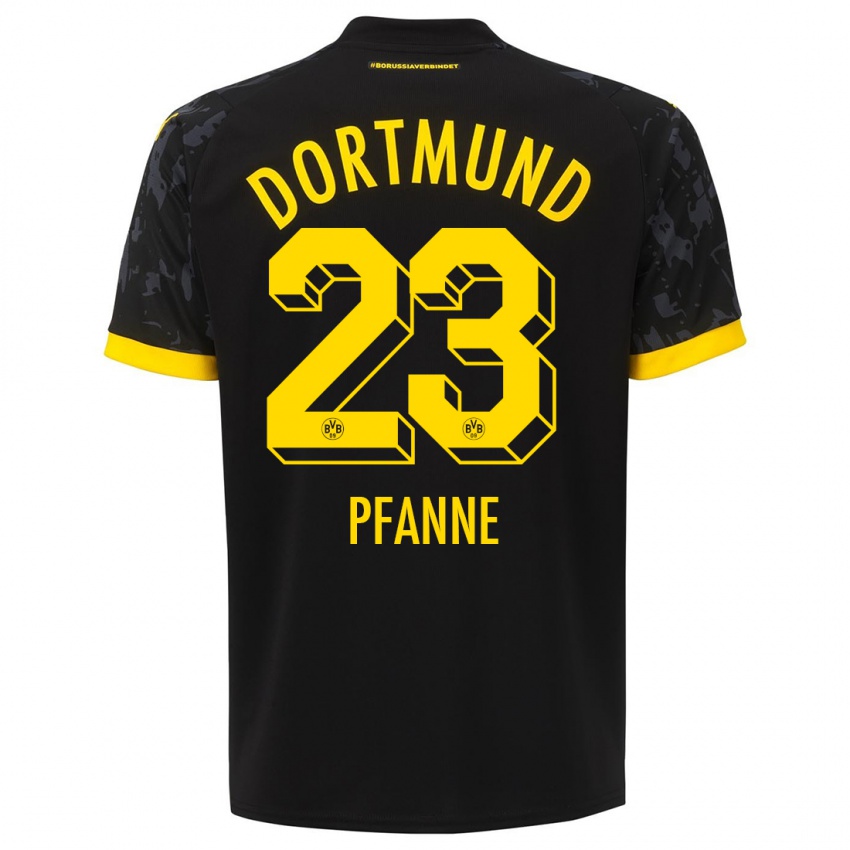 Kinder Franz Pfanne #23 Schwarz Auswärtstrikot Trikot 2023/24 T-Shirt