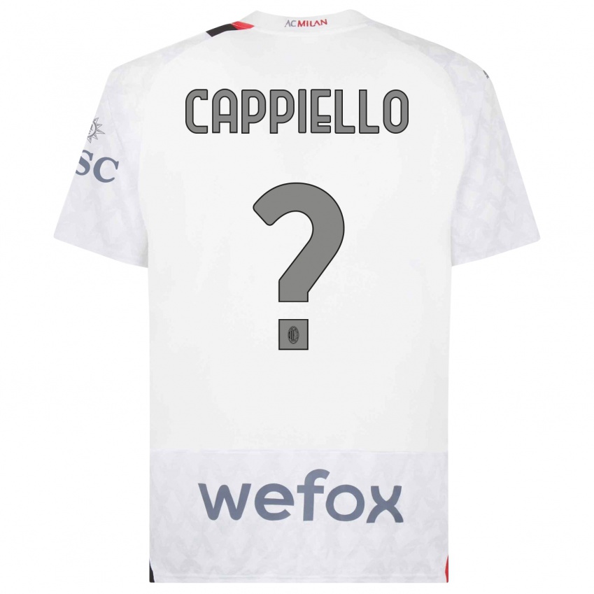Kinder Flavio Cappiello #0 Weiß Auswärtstrikot Trikot 2023/24 T-Shirt