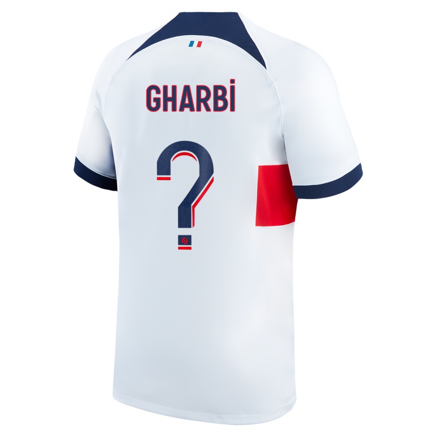 Kinder Ismael Gharbi #0 Weiß Auswärtstrikot Trikot 2023/24 T-Shirt