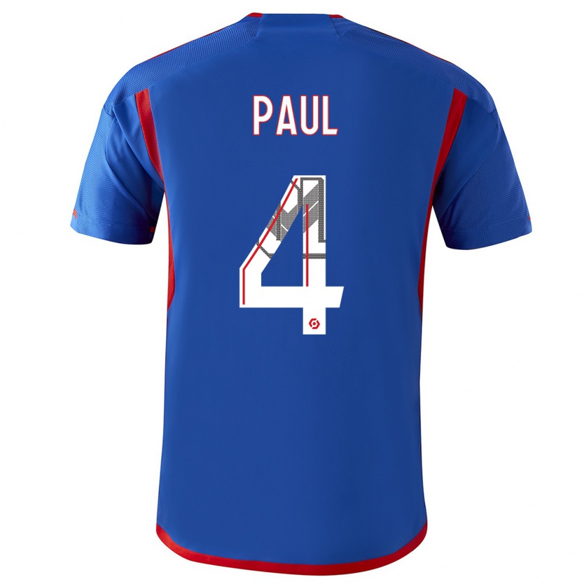 Kinder Paul Akouokou #0 Blau Rot Auswärtstrikot Trikot 2023/24 T-Shirt