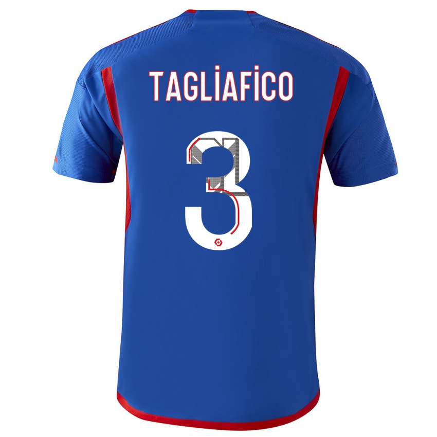 Kinder Nicolas Tagliafico #3 Blau Rot Auswärtstrikot Trikot 2023/24 T-Shirt