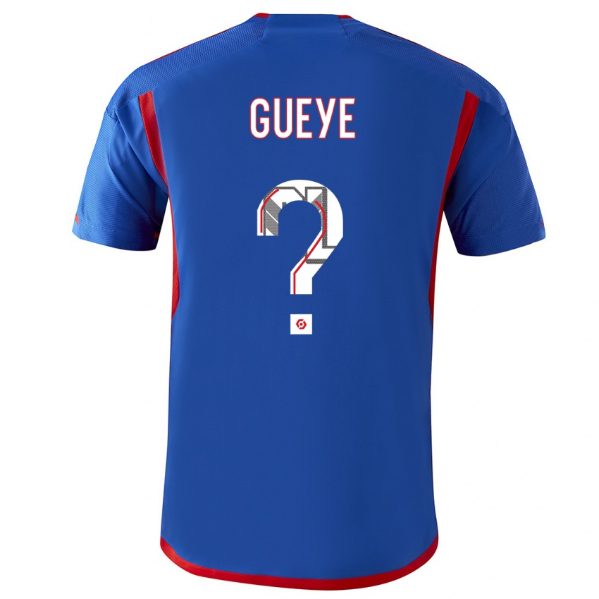 Kinder Thiema Gueye #0 Blau Rot Auswärtstrikot Trikot 2023/24 T-Shirt