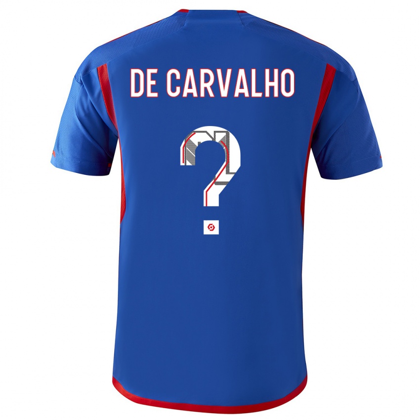Kinder Mathys De Carvalho #0 Blau Rot Auswärtstrikot Trikot 2023/24 T-Shirt