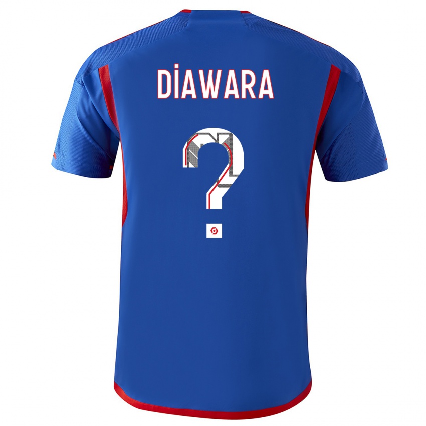 Kinder Tidiane Diawara #0 Blau Rot Auswärtstrikot Trikot 2023/24 T-Shirt